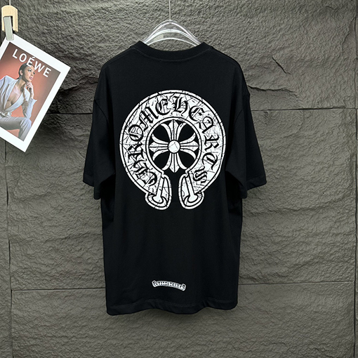クロムハーツ  新しい馬蹄ロゴカップル半袖Tシャツ