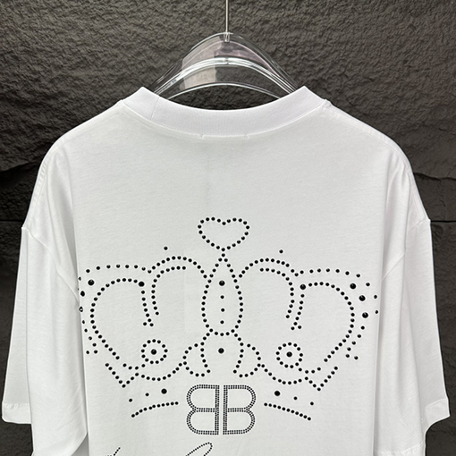 バレンシアガ 新しいホットドリル文字ロゴカップル半袖Tシャツ