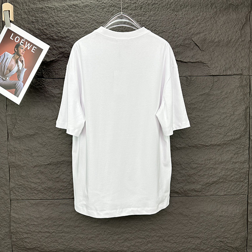 バレンシアガ 新しい発泡蝶アルファベットカップル半袖Tシャツ