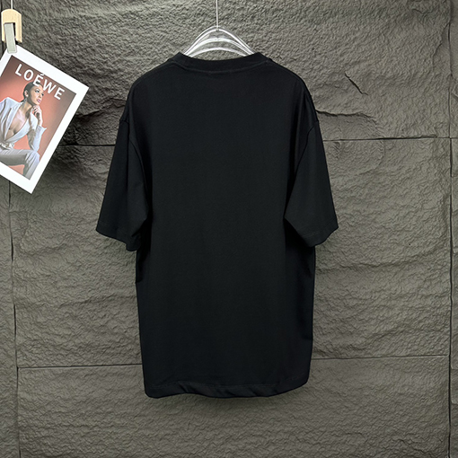 バレンシアガ  新しい発泡蝶アルファベットカップル半袖Tシャツ