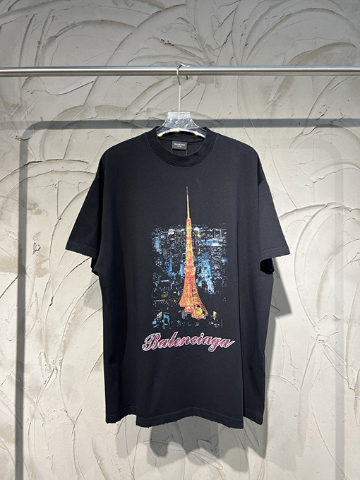 バレンシアガスーパーコピー 東京銀座タワー夜景半袖Tシャツ