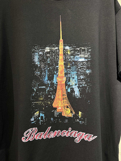 バレンシアガスーパーコピー 東京銀座タワー夜景半袖Tシャツ