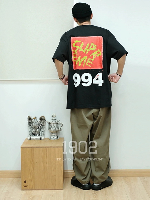 シュプリーム  春コレクションPaint Tee 994バックプリント半袖Tシャツ