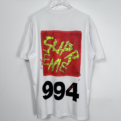 シュプリーム  春コレクションPaint Tee 994バックプリント半袖Tシャツ