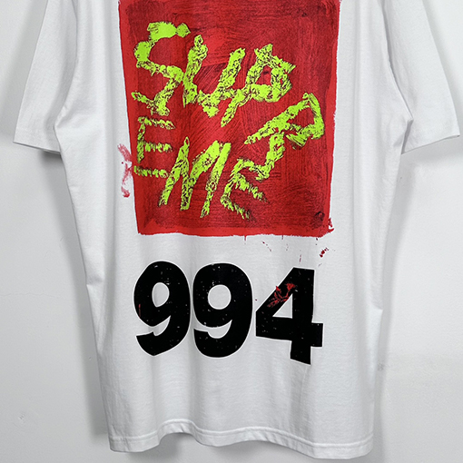 シュプリーム  春コレクションPaint Tee 994バックプリント半袖Tシャツ