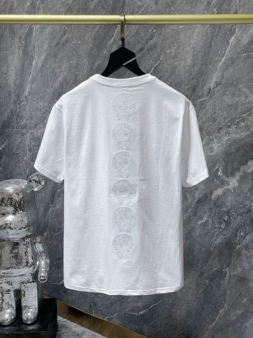 クロムハーツ 刺繍ホースシュークロス梵字ロゴTシャツ