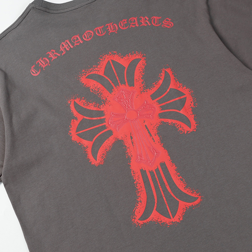 クロムハーツスーパーコピー クロスプリント半袖Tシャツ