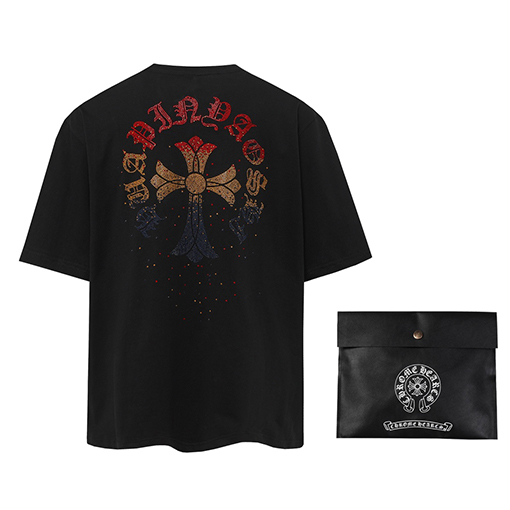 クロムハーツ ヘビークロスホットドリル半袖Tシャツ