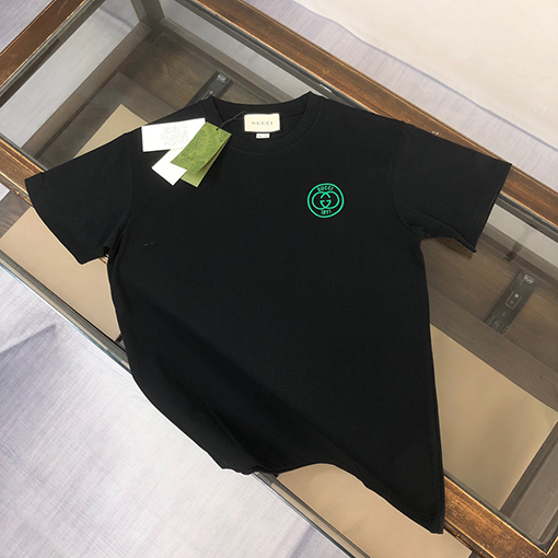 グッチ 新しいダブルG刺繍文字半袖Tシャツ