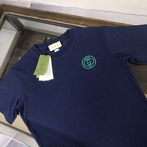 グッチ 新しいダブルG刺繍文字半袖Tシャツ