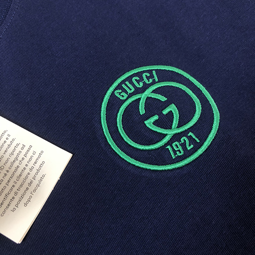 グッチ 新しいダブルG刺繍文字半袖Tシャツ