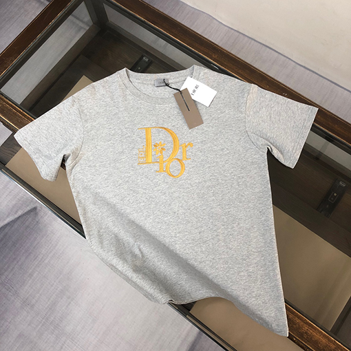 ディオール 新しいファッション刺繍半袖Tシャツ