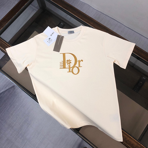 ディオール 新しいファッション刺繍半袖Tシャツ