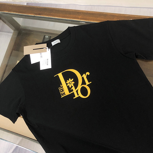 ディオール 新しいファッション刺繍半袖Tシャツ