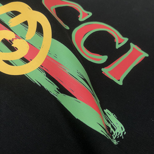 グッチスーパーコピー ロゴパターンプリントカップル半袖Tシャツ