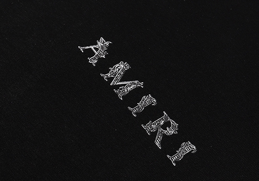 アミリ ハイストリートルーズレター半袖クルーネックTシャツ