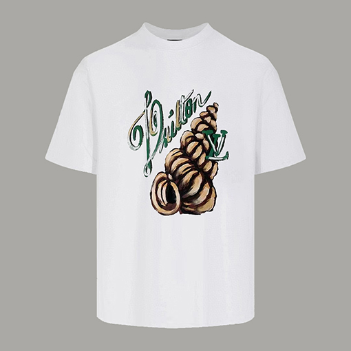 ルイヴィトン   プリントラウンドネック半袖Tシャツ
