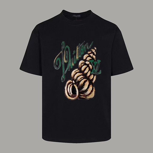ルイヴィトン   プリントラウンドネック半袖Tシャツ