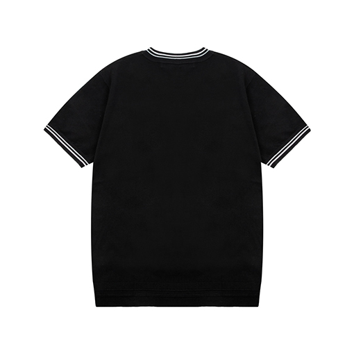 プラダコピー  小文字編み三角マークニットクルーネック半袖Tシャツ