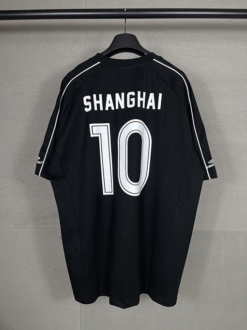 バレンシアガ ユナイテッドサッカー トレーニングウェア ロゴ 刺繍 プリント 半袖Tシャツ