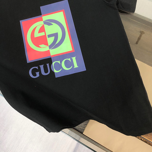 グッチ シンプルでハンサムなカップルの半袖Tシャツ