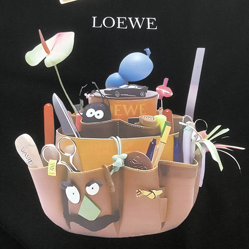 ロエベコピー ラウンドネックカップルファッション半袖Tシャツ