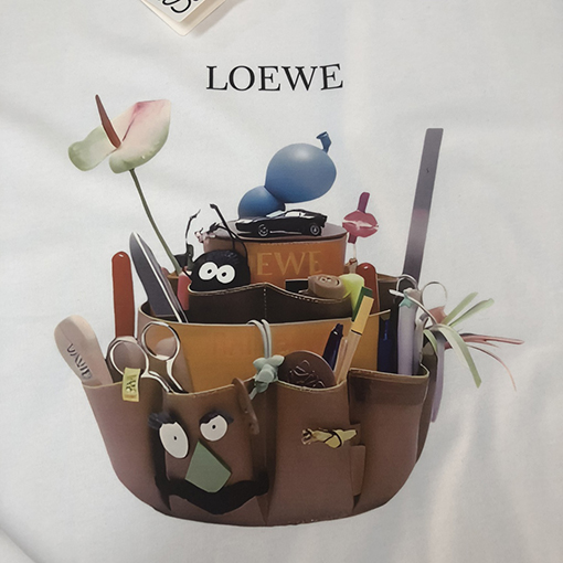ロエベコピー ラウンドネックカップルファッション半袖Tシャツ