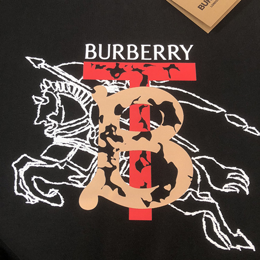 バーバリー ロゴ柄プリントコットン半袖Tシャツ