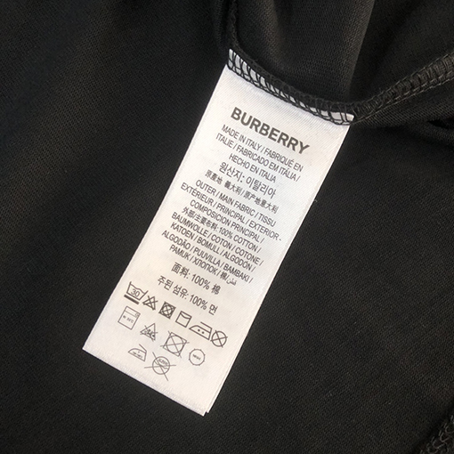 バーバリー ロゴ柄プリントコットン半袖Tシャツ