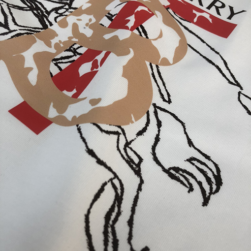 バーバリー ロゴ柄プリントコットン半袖Tシャツ
