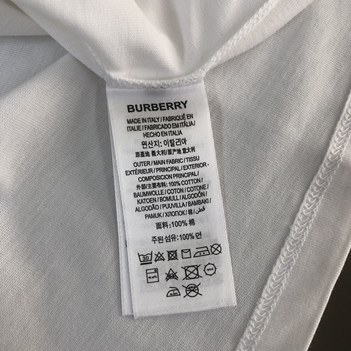 バーバリー ロゴ柄プリントコットン半袖Tシャツ