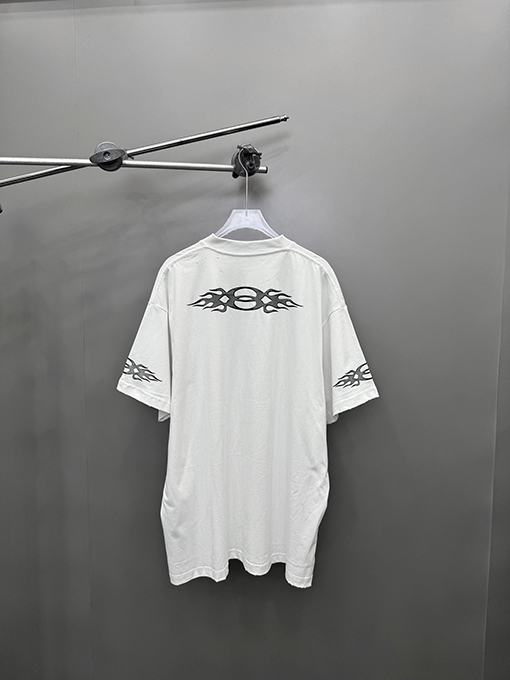 バレンシアガコピー  ダブルリング炎半袖新しいTシャツ