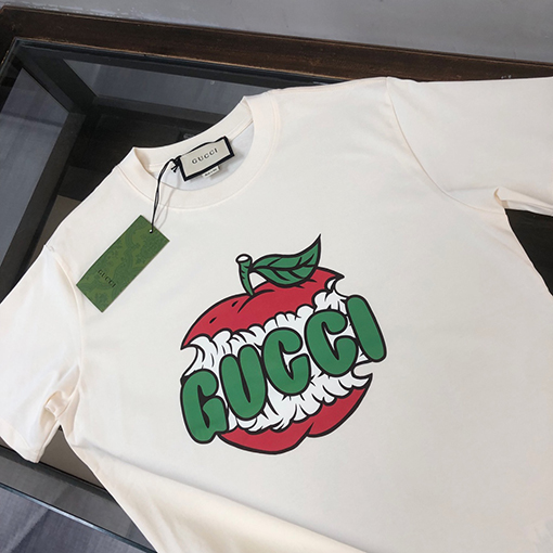 グッチコピー ロゴ柄プリント半袖Tシャツ