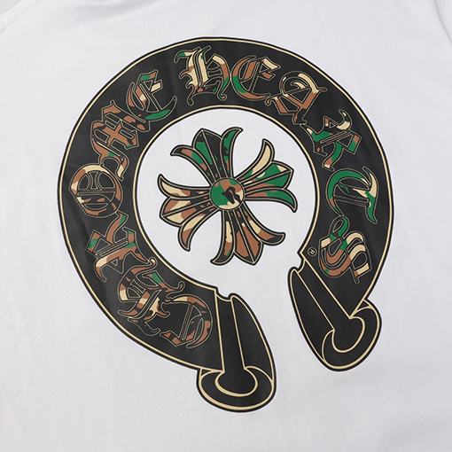 クロムハーツスーパーコピー ホースシュー ペイント クロス Tシャツ