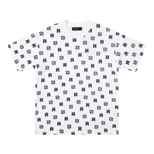 アミリコピー 新しいロゴのラウンドネックTシャツ