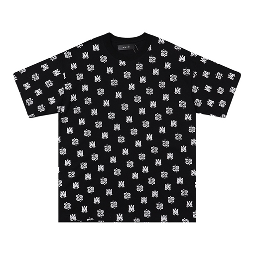 アミリコピー 新しいロゴのラウンドネックTシャツ