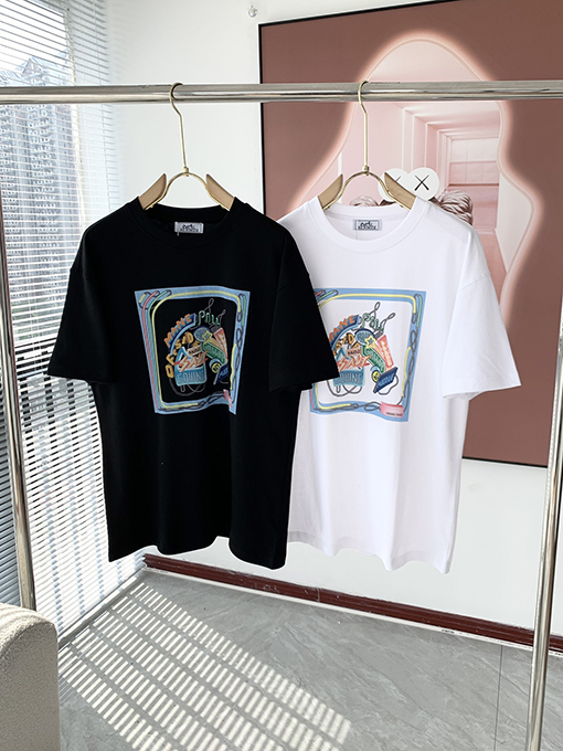 エルメスコピー ロゴプリントショートスリーブTシャツ