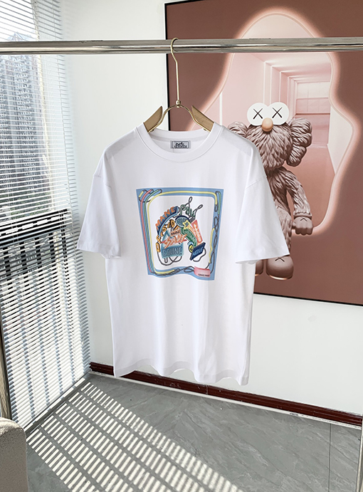エルメスコピー ロゴプリントショートスリーブTシャツ
