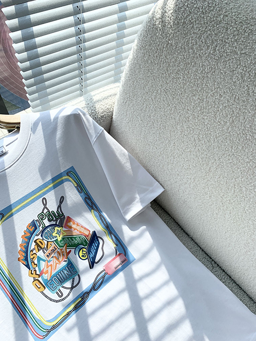 エルメスコピー ロゴプリントショートスリーブTシャツ