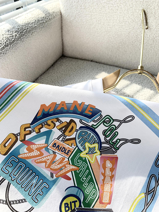 エルメスコピー ロゴプリントショートスリーブTシャツ