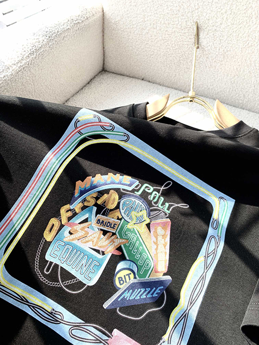 エルメスコピー ロゴプリントショートスリーブTシャツ