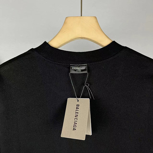 バレンシアガ ダブルリングロゴ刺繍半袖Tシャツ