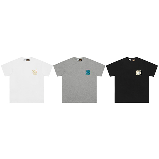 ロエベスーパーコピー ロングパイルコットンタイトダブルガーゼ半袖Tシャツ