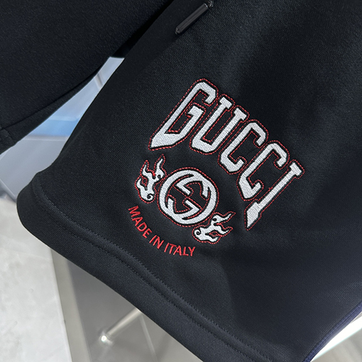 グッチ  新しいlog文字刺繍パンツ