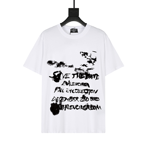 バレンシアガ ファッションクルーネック半袖Tシャツ