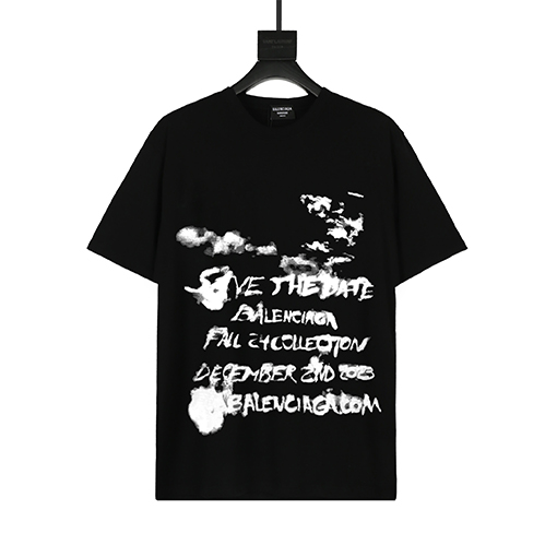 バレンシアガ ファッションクルーネック半袖Tシャツ