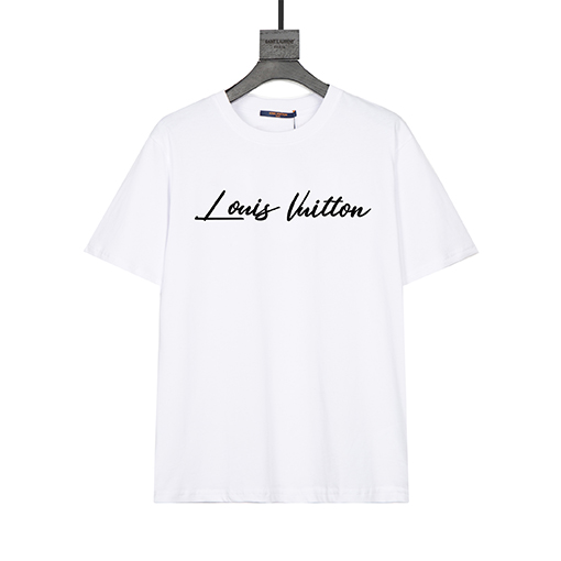 ルイヴィトンコピー ファッションクルーネックプリント半袖Tシャツ
