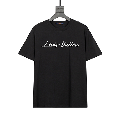 ルイヴィトンコピー ファッションクルーネックプリント半袖Tシャツ