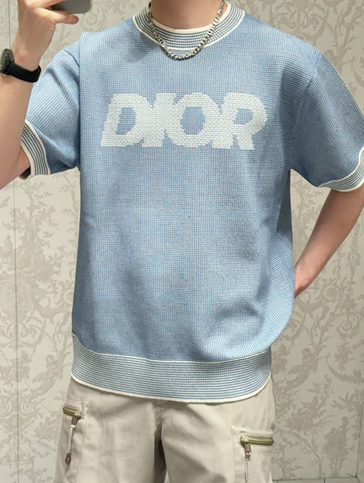 ディオール ビーチコレクション限定毛織り半袖Tシャツ