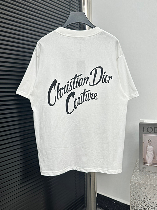 ディオール バック大きな プリントパターンラウンドネック半袖Tシャツ